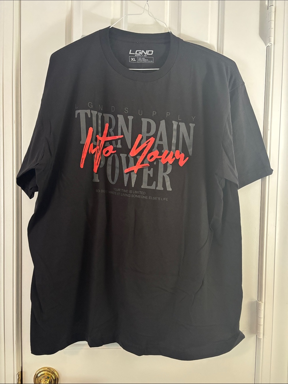 LGND Supply Co. Black Short-Sleeve Graphic Tee - Into Your Power